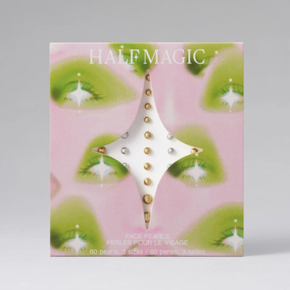 Half Magic Bold Metallic Self-Adhesive Face Pearls - 60 count